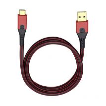 Oehlbach - usb 3.0 [1x usb 3.0 mâle type a - 1x usb-c mâle] 0.50 m rouge/noir contacts dorés usb Evolution C3 S985271