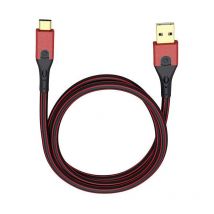 Usb 3.0 [1x usb 3.0 mâle type a - 1x usb-c mâle] 3.00 m rouge/noir contacts dorés Oehlbach usb Evolution C3 S985221