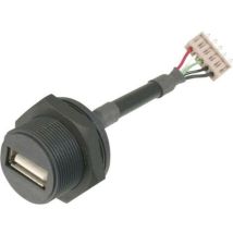 Connecteur USB A femelle IP67 – 5 pôles – Type de composant électronique, Tension électrique, Intensité courant – Assmann