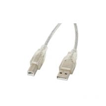 CA-USBA-12CC-0030-TR USB-Kabel usb 2.0 3 m usb b Transparent - Lanberg