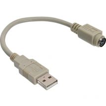 Inline - usb Adapter Kabel, usb Stecker a sur PS/2 Buchse