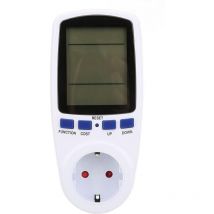 SNQ - Moniteur D'Utilisation de L'éLectricité Du Compteur de Puissance, avec éCran lcd RéTro-éClairé, Avertissement de Surcharge Watt Volt