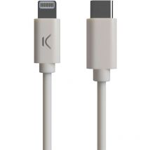 Ksix Ksix USB-C auf Lightning 20 W Lade- und Datenkabel, Made For iPhone, 1 m, White