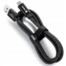 USB-C-Kabel 0,3 m, 60 w pd qc, schnelles Aufladen, leistungsstark, für Telefon, Schwarz Deko