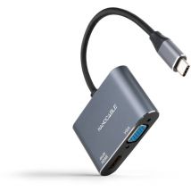 Usb-c konverter a Hdmi/vga 4k Grau Nanocable 10.16.4303