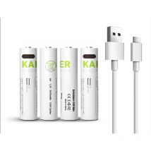 Aaa Lithium Batterie 1,5V, wiederaufladbar, usb-c, 4er Pack, 2600mWh - Kaiser Electronics