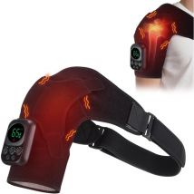 USB Heated Shoulder Pad with Vibration, Adjustable Electric Shoulder Strap, Shoulder Pad for Men or Women, Shoulder Pad for Shoulder Support,