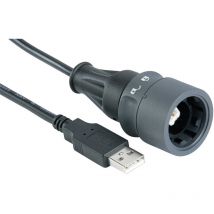 Bulgin - USB-Kabel beidseitig verriegelbar PXP6040/B/2M00 Typ b (Verriegelung) auf Typ a PXP6040/B/2M00 Bulg