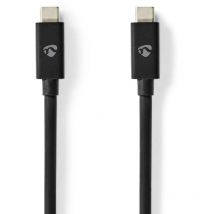 Nedis - Usb kabel usb 40 gen 3x2 usb c male usb c male 240 w 8k60hz 40 gbps vernickelt 100 m rund pvc schwarz box 83960246 83960246 83960246 83960246