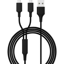 USB-Ladekabel usb 2.0 usb-a Stecker, USB-Micro-B Stecker 1.20 m Schwarz hydraduomb - Smrter