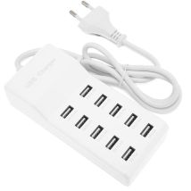 Usb-ladestation Mit 10 Anschlüssen, Intelligentes Wandladegerät Für Mehrere Geräte, Eu-stecker 100–240 V