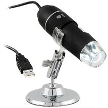 PCE Instruments – PCE-MM 800 USB Mikroskop – 1600x Vergrößerung – 8 LEDs – Mikroskop-Tischfuß – Software