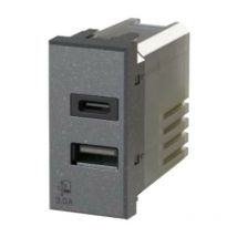 4box Usb-steckdose 3.0a Für Bticino Axolute Serie Anthrazit 4b.hs.usb.30