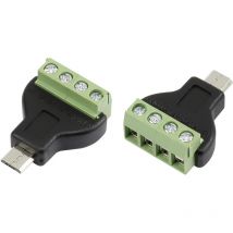 Tru Components - MN-USB4M USB-Steckverbinder mit Schraubanschluss Stecker, gerade Micro USB-Stecker Ty
