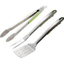 Tepro Garten - Ustensile pour barbecue vert, acier inoxydable