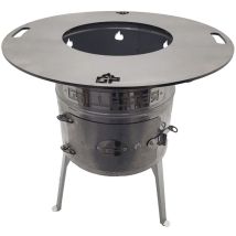 Grillpeter - Utschak aus Edelstahl Aidos mit Feuerplatte aus Stahl 6mm D60cm