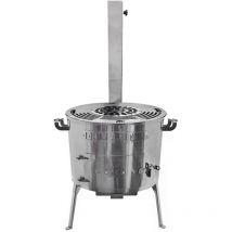 Utschak Set Timur Edelstahl 1,5 mm für Kazan 10-16L mit Grillplatte und Grillrost