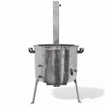 Grillpeter - Utschak Timur Edelstahl 2 mm mit Abzugsrohr Feuerofen d 40cm für Kazan 10-16 Liter