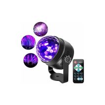 Uv Black Light for Light Party, 6W led Disco Ball Strobe Lights for Dark Party Supplies, Sound Activated with Remote Control 1 Pack