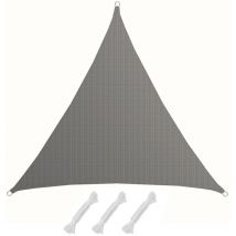 Uv Sonnensegel 5x5x5 m hdpe Dreieck Sonnenschutz Überdachung Balkon Garten Grau