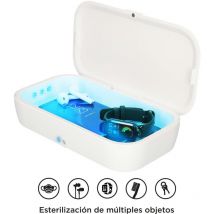 Ksix - Sterilisator uv clean box pro durch ultraviolette Strahlen mit drahtloser Aufladung.