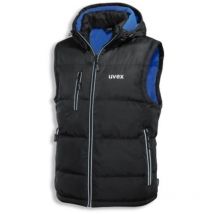 Uvex - Thermo Steppweste, schwarz / blau, Unisex-Größe: 2XL