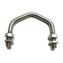 Graphskill - V-Bolt / Aerial Bolt M10 x 46 mm Thread, 54 mm Inside Diam, 78 mm Inside Height Zinc Plated Mild Steel