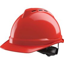 MSA - V-Gard 500 Vented Safety Helmet with Fas-Trac iii Suspension and Sewn pvc Sw