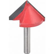 Ulisem - Groove Cutter Tungsten Carbide v Cutter for cnc Engraving End Mill Woodworking Tool with 6mm Shank (6mm Shank, 32mm Width, 90 Degree)