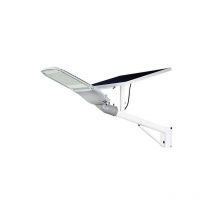 VT-ST303 lampadaire led 50w chip samsung auto alimenté avec panneau solaire et télécommande 4000K corps blanc IP65 – sku 7837 - V-tac