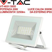 VT-4031 Faro led smd 30W E-Series Colore Bianco IP65 Bianco caldo - 3000K - V-tac