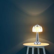 V-tac - Lampe de table led 1W 13.526.5 Couleur Chrome Rechargeable avec usb c Touch Dimmable 3in1