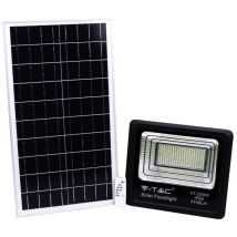 V-tac VT-100W 100W led Solarscheinwerfer mit IR-Fernbedienung kaltweiß 6000K Schwarzer Körper IP65 - 94012