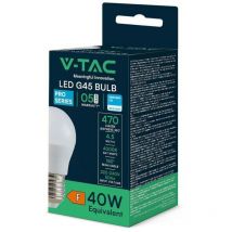 V-tac - lampadina led E27 4.5W bulb G45 miniglobo smd chip samsung Bianco Freddo