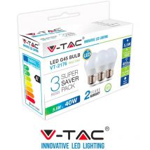3 ampoules led E27 5,5W miniglobe G45 warm light V-tac