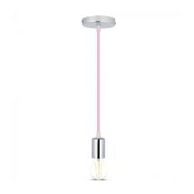 VT-7338 Lustre suspendu 1MT E27 en métal avec câble de couleur rose Ф39mm IP20 - sku 3789 - V-tac