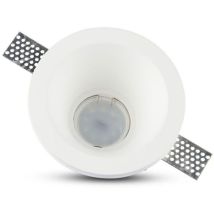 V-tac - VT-773 Portafaretto incasso scomparsa tondo in gesso led GU10 e GU5.3 Φ132mm sku 3654