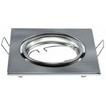 Clareo - Downlight led cuadrado GU10 Color Niquel Satinado (Caja 2 Piezas)