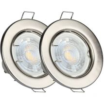 GU10 LED-Strahler - Einbaustrahler - Satiniert - Nickel - IP20