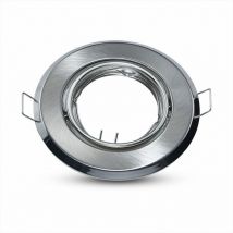 GU10 Runder LED-Einbaustrahler Halterung Satin Nickel Farbe (Box 2 Stück)