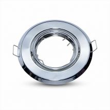 GU10 Runder LED-Einbaustrahler Halter Chrom Farbe (Box 2 Stück)