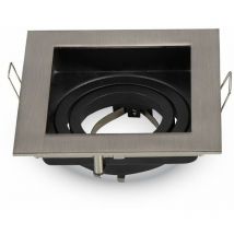 V-tac - Support de spot led carré GU10 et GU5.3 (MR16) Satin Nickel Couleur Ajustable