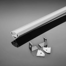 Profilo Alluminio Angolare Bianco per Strip led (Max l: 12,1mm) 2000x26x19mm - V-tac