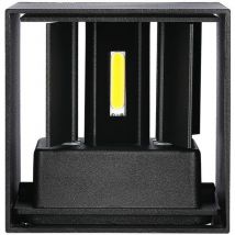 Applique led carrée Double led cob 11W Couleur Noir Satin Faisceau lumineux ajustable 4000K IP65
