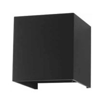 Lampada Led Da Muro Quadrata Doppio Led Cob 11w Nero Satinato Fascio Luminoso Regolabile Bianco Naturale Ip65 - V-tac