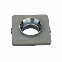 Support de spot LED GU10 encastré Corps carré en plâtre couleur gris avec finition chromée