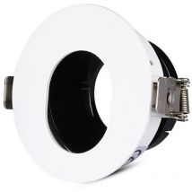 Support de spot encastré GU10 led rond avec trou ovale Couleur blanche avec intérieur noir