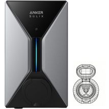Anker Solix V1 Shutter Intelligente Wallbox Ev-ladestation Mit Schutzklappe 22 Kw, App, Wi-fi Und Bluetooth, 5 M Ladekabel Mit Halterung, Für Hybrid- 