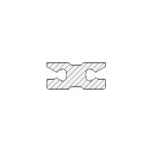 V2094G50 Profilé d'assemblage de porte fixe L 5050 brut DITEC ENTREMATIC V2094G50