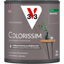 Peinture murale intérieure Colorissim V33 Brun grisé Satin 0,5L